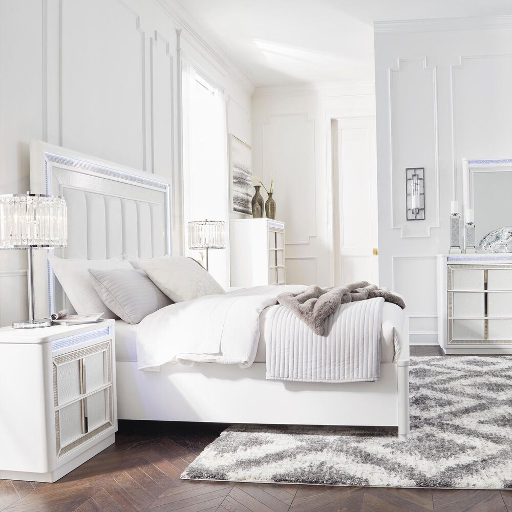 Ashley Chalanna King Upholstered Storage Bed  in White, , large