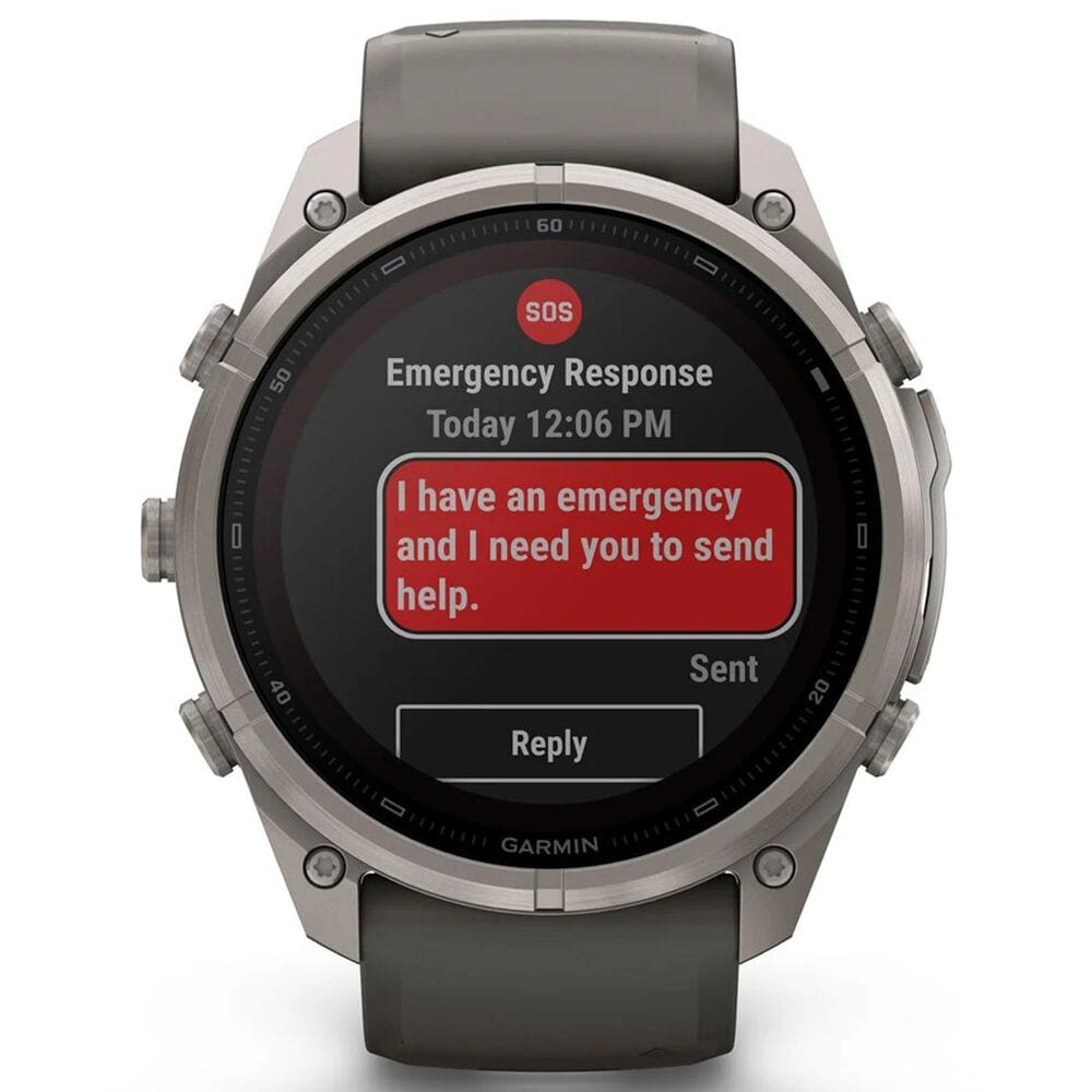 Garmin fenix 9 Pro inReach Solar Smartwatch 51mm Titanium with Pebble Gray and Silver Gray Silicone Band, , large