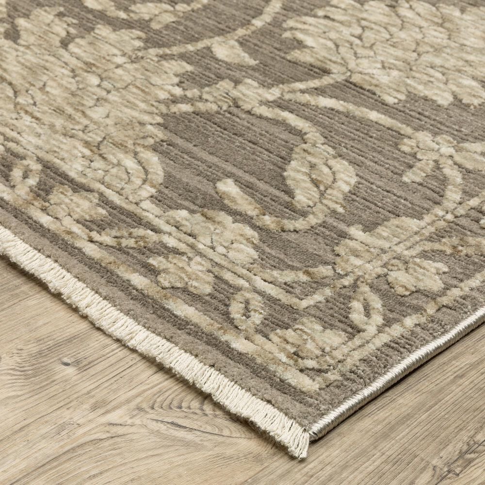 Oriental Weavers Capella Grey and Beige 9&#39;10&quot; x 12&#39;10&quot; Area Rug, , large