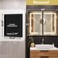 HOMLUX 40" x 32" Bathroom Medicine Cabinet with Mirror in Black, , large