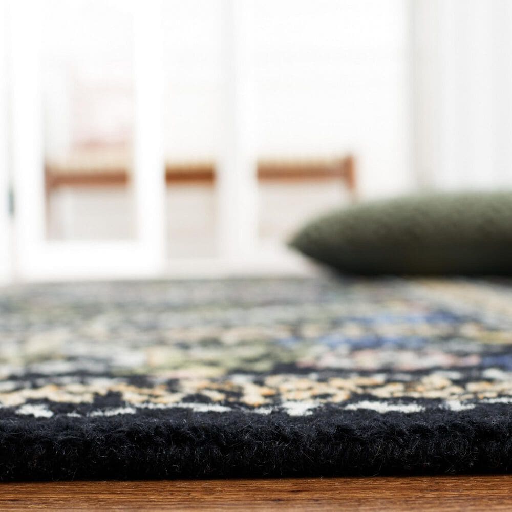 Safavieh Micro-Loop 9&#39; x 12&#39; Black and Green Area Rug, , large