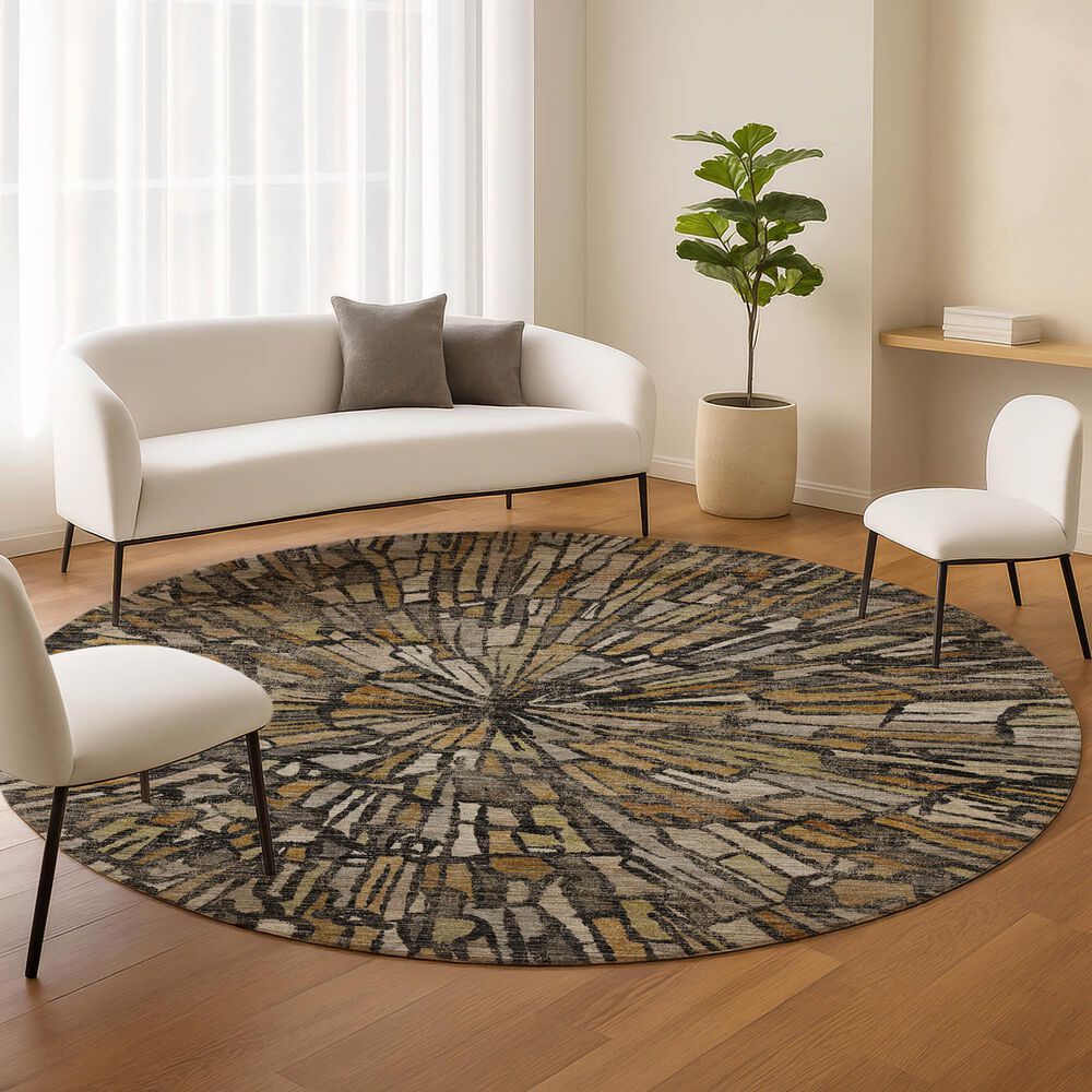 Dalyn Rug Company Nexus NX3 Black 8' Round Area Rug, , large