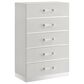 New Heritage Europa 5-Drawer Chest in White, , large