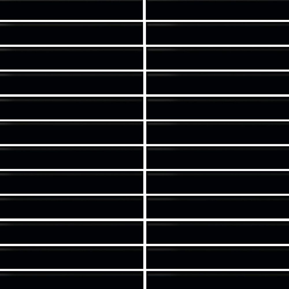 Dal-Tile Color Wheel Black 12&#39;&#39; X 10&#39;&#39; Ceramic Mosaic Sheet, , large