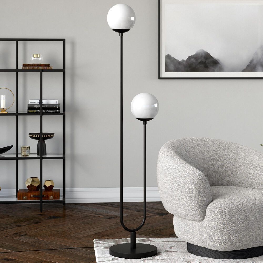 Hudson and Canal Dufrene 2Light Floor Lamp in Blackened Bronze NFM