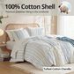 Hampton Park Imani 3-Piece Full/Queen Comforter Set with Chenille in White and Navy, , large