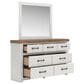 Ashley Savonport 5 Piece Queen Storage Bedroom Set in White and Brown, , large