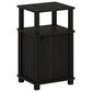 HOMLUX Brahms 3-Tier End Table in Espresso and Black, , large