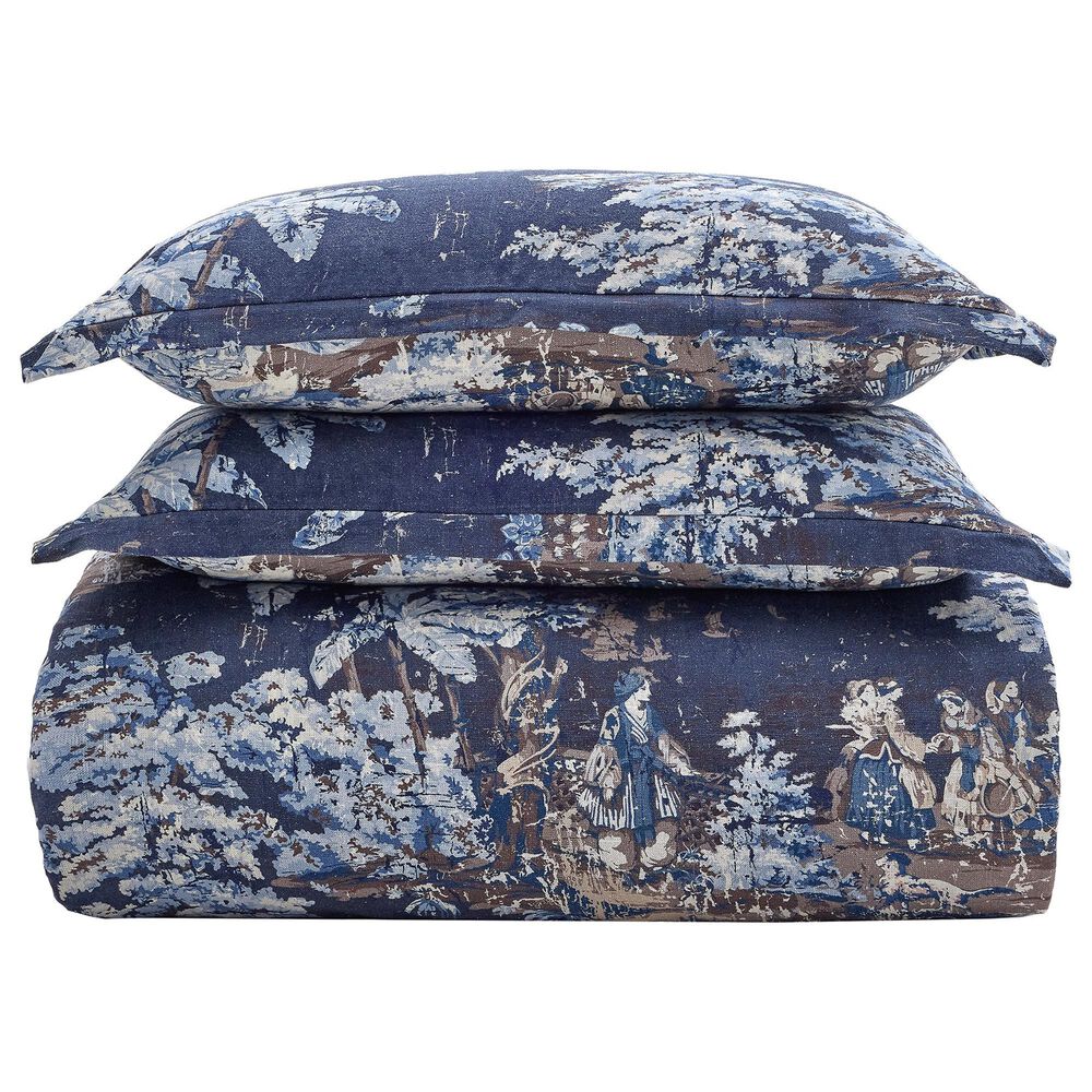 HiEnd Accents Provence 3-Piece King/California King Washed Linen Blend Comforter Set in Navy, , large