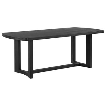 Mayberry Hill Portland Rectangular Trestle Dining Table in Black - Table Only, , large
