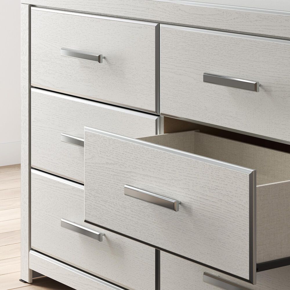 Ashley Zuraleus 4-Piece King Upholstered Storage Bedroom Set in Matte White, , large