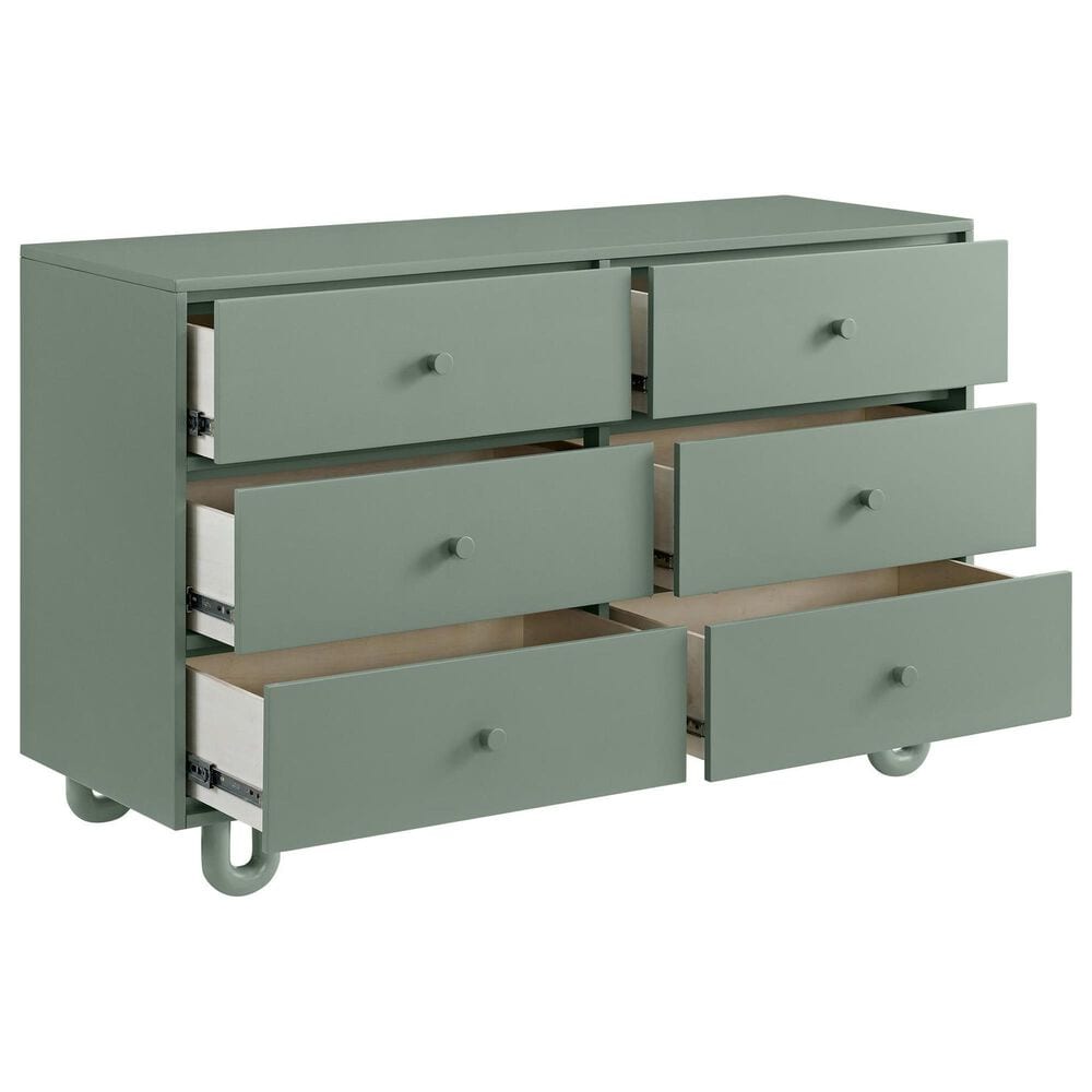 Oxford Baby Meridian 2-Piece Nursery Set with 3-in-1 Convertible Crib and Dresser in Olive Green, , large
