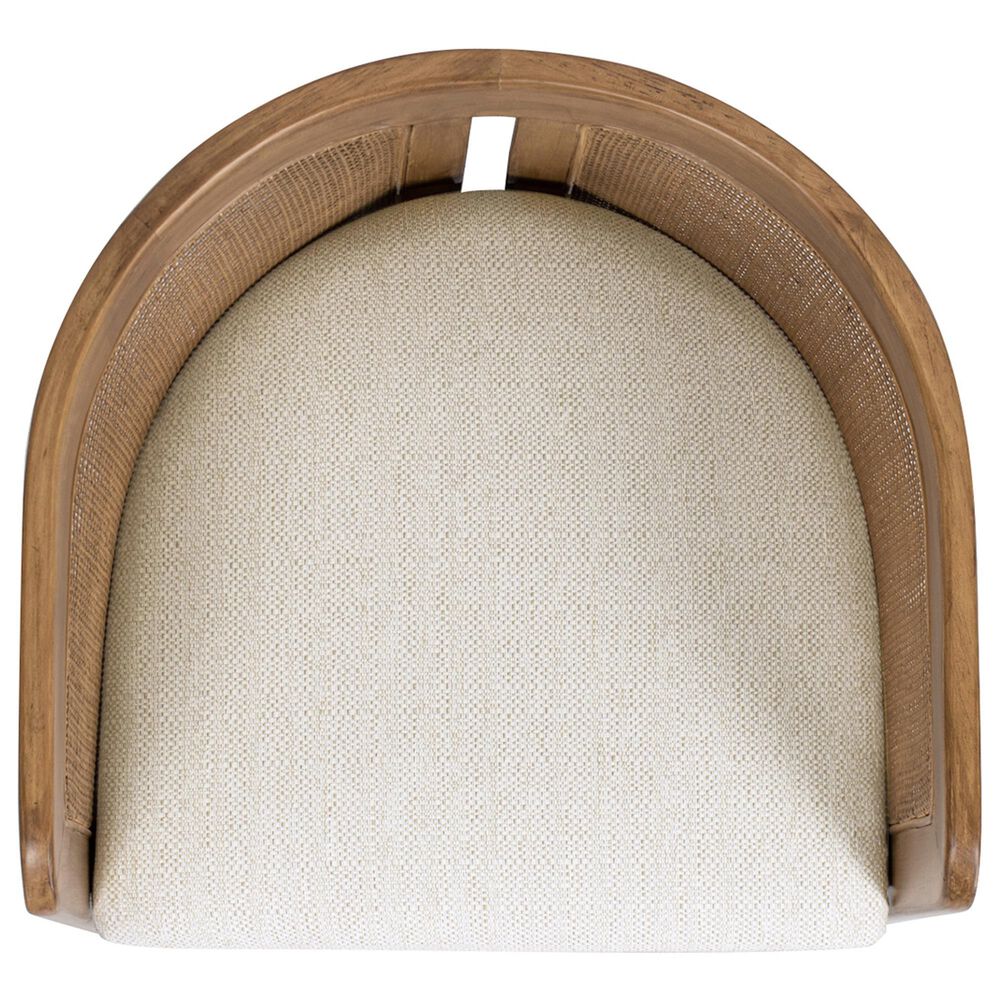 Jennifer Taylor Home Lilith Arm Chair with White Pepper Cushion in Natural, , large