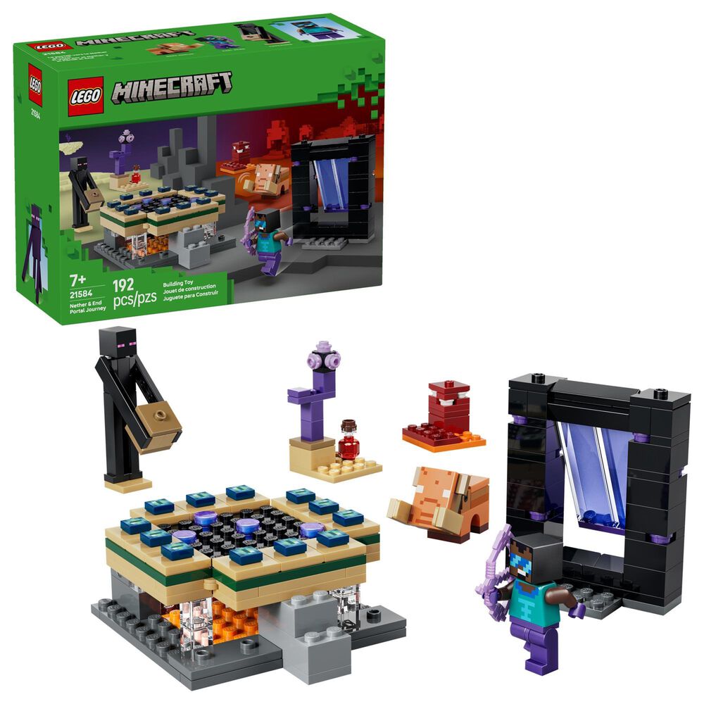 LEGO Minecraft Nether and End Portal Journey Building Set, , large