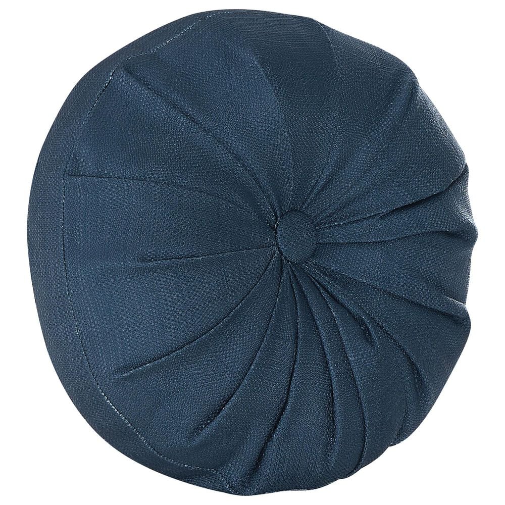 J. Queen New York Messina 15" Round Throw Pillow in Navy Blue, , large