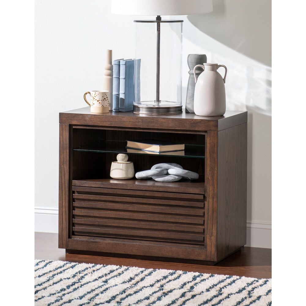 Legacy Classic Architect 1-Drawer Nightstand in Onyx with LED Light and AC/USB Ports, , large