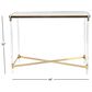 Maple and Jade 32" Rectangular Console Table with Mirrored Top in Gold, , large