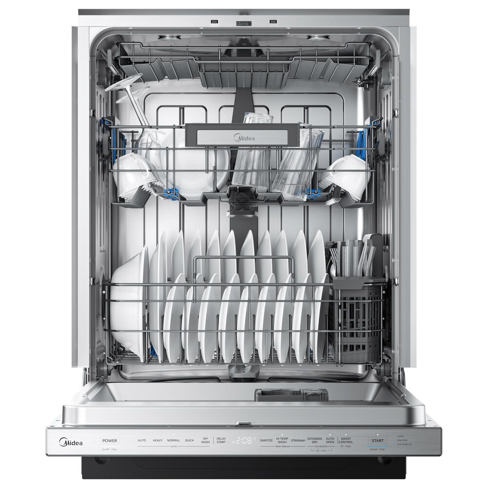 Midea 24" Top Control Dishwasher in Stainless Steel, , large