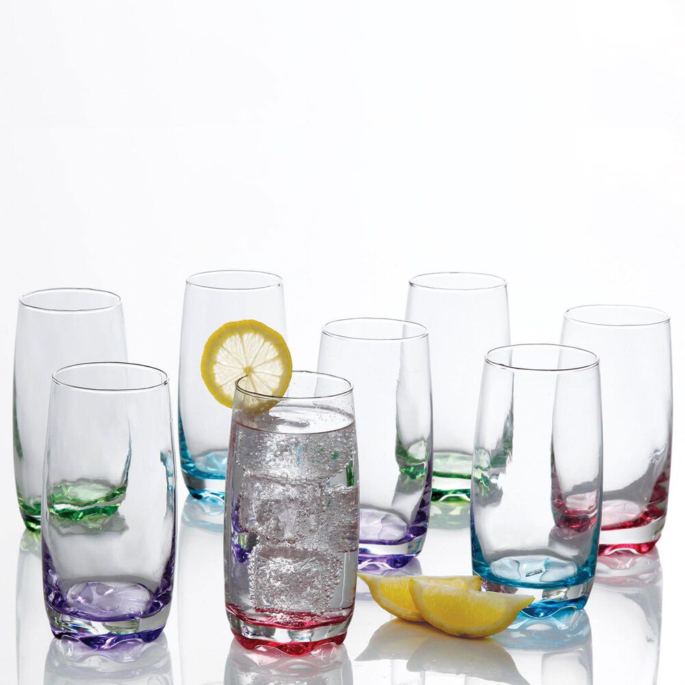Gibson Homewares Karissa 8-Piece Drinking Glass Tumbler Set in Multicolor, , large