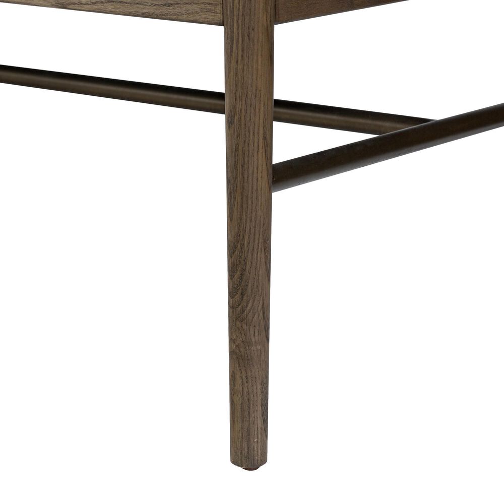 Four Hands Demi Accent Bench in Beige Shearling, , large