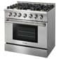 Thor Kitchen 5.2 Cu. Ft. Professional Liquid Propane Range in Stainless Steel, , large