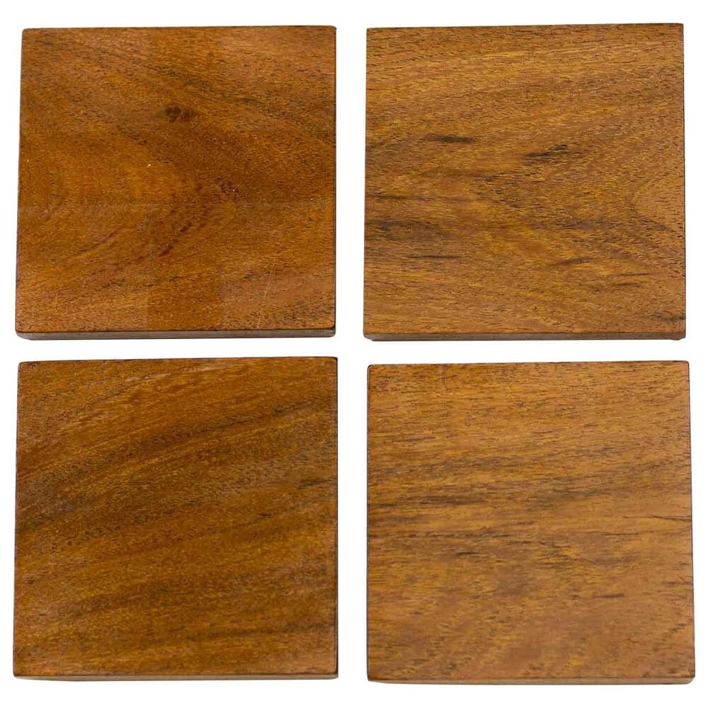 The Royal Standard Wood Coasters in Natural (Set of 4), , large