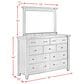 Mayberry Hill Gage 9 Drawer Dresser and Mirror in Chestnut, , large