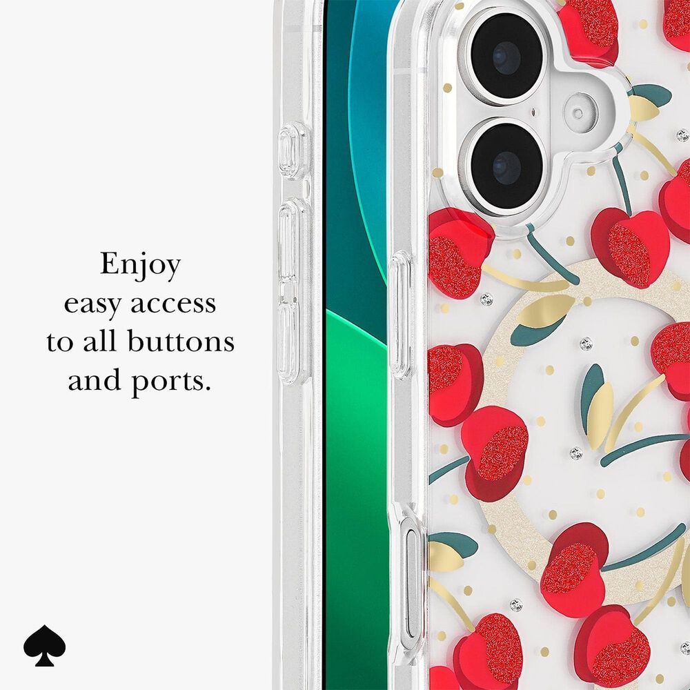 Kate Spade Protective MagSafe Case for Apple iPhone 17 in Cherry Dot, , large