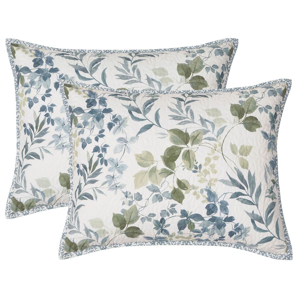 Royal Court Evergreen 3-Piece Full/Queen Quilt Set in Blue, , large