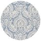 Safavieh Micro-Loop MLP512M 5" Round Blue and Ivory Area Rug, , large