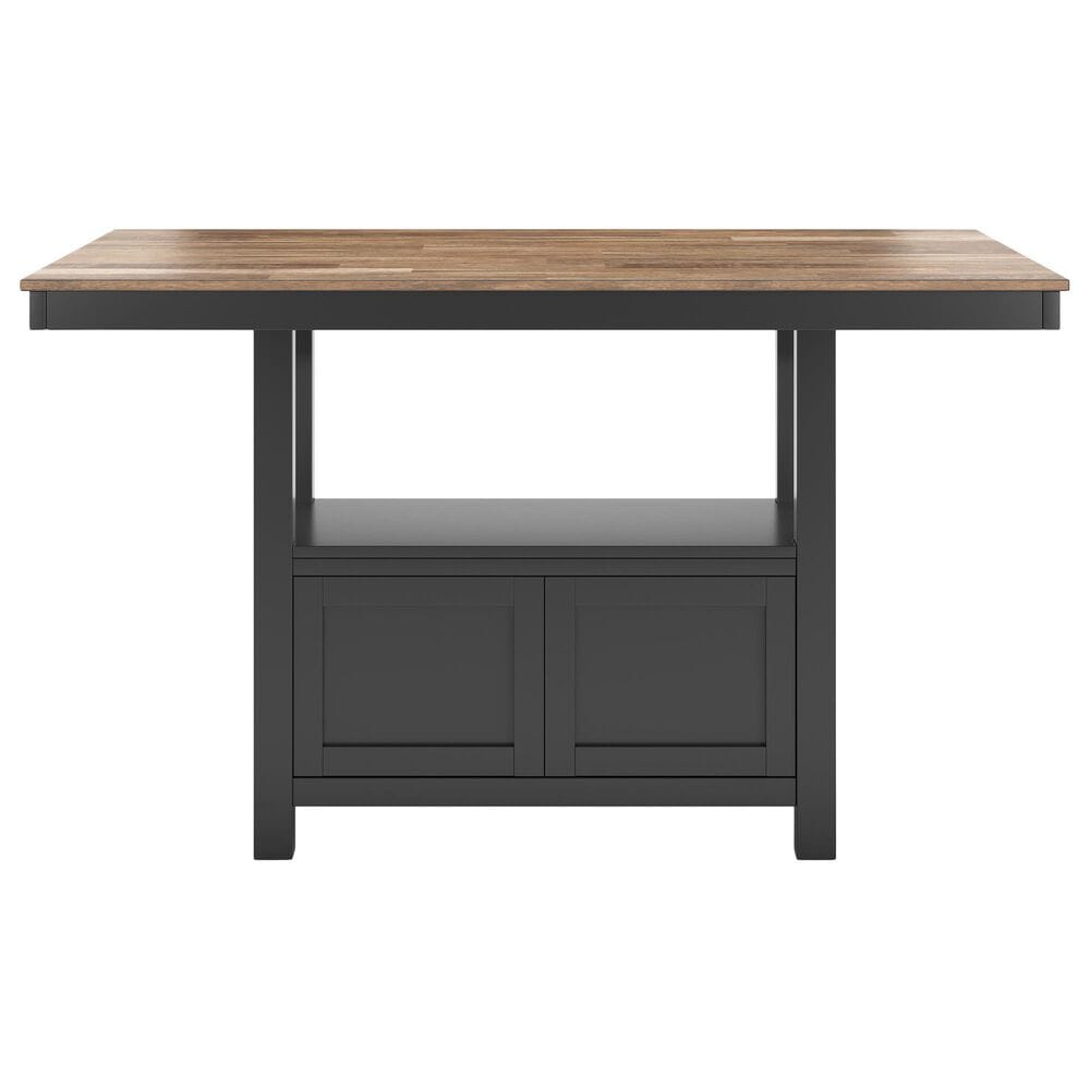 Ashley Wildenauer Counter Height Dining Table in Brown and Satin Black - Table Only, , large