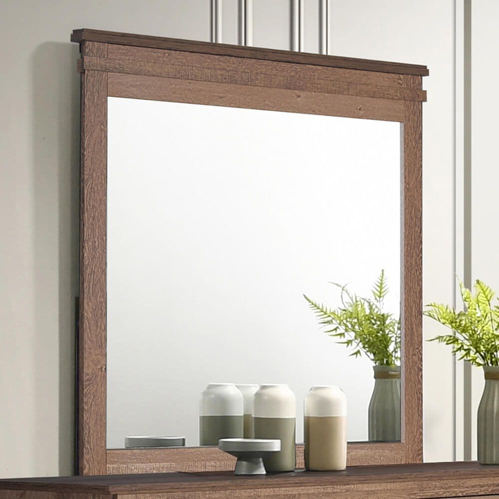 New Heritage Design Coventry Hall Dresser Mirror in Pecan, , large