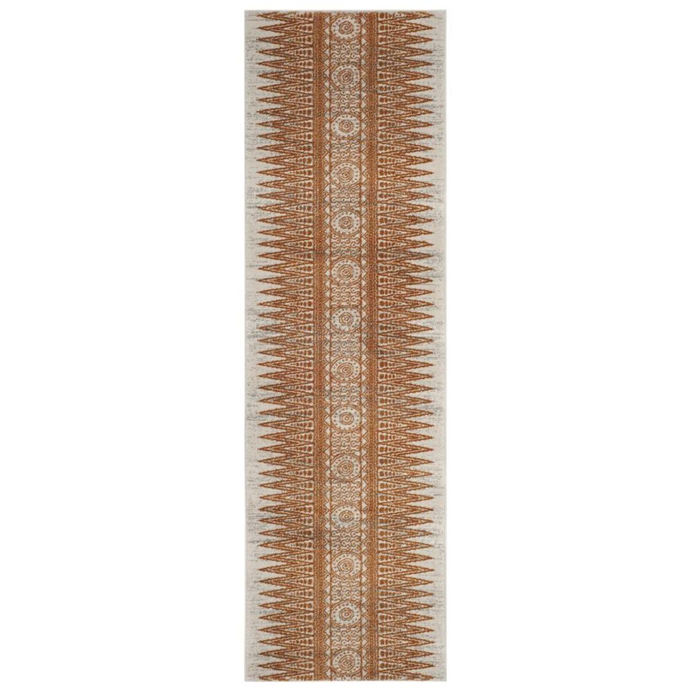 Safavieh Evoke EVK226S 2"2" x 7" Ivory and Orange Runner, , large