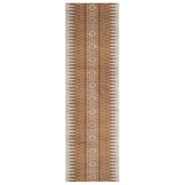 Safavieh Evoke EVK226S 2"2" x 7" Ivory and Orange Runner, , large