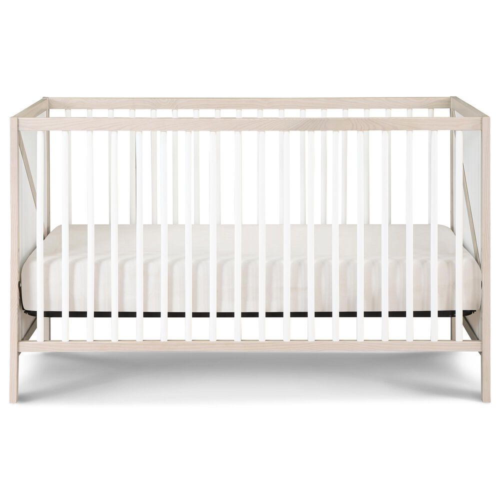 Hearth and Haven Pixie Zen 3-In-1 Convertible Crib in Washed Natural and White, , large