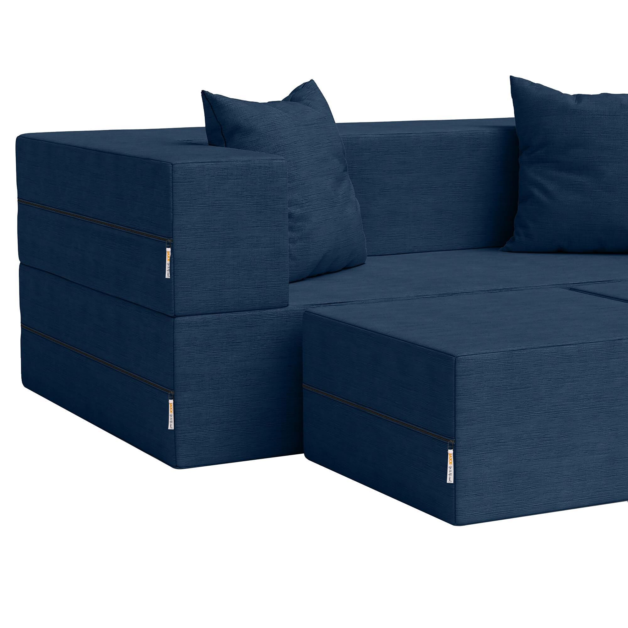 Jaxx Zipline 3-Piece Stationary Convertible Sleeper Loveseat in