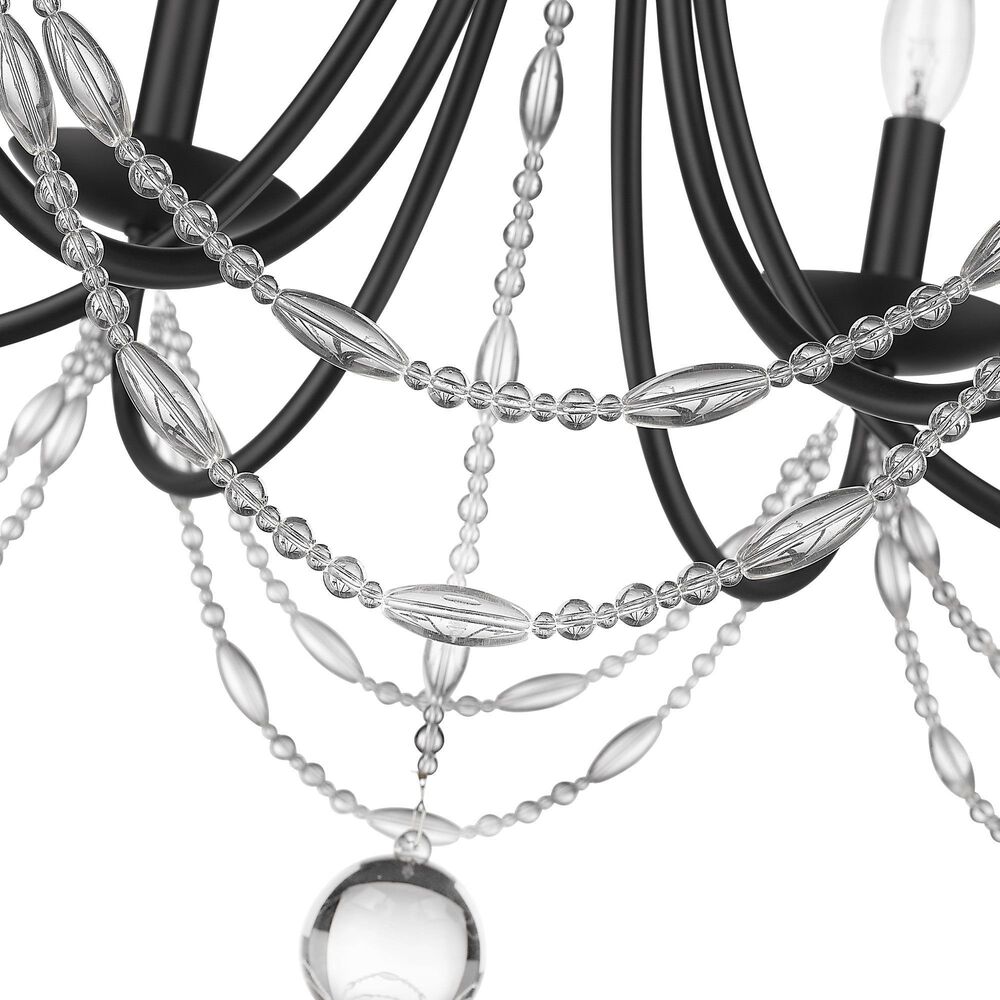 Golden Lighting Mirabella 6-Light Chandelier in Matte Black, , large