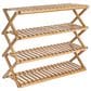 Household Essentials 4-Tier Folding Shoe Rack in Natural, , large