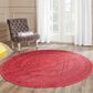Safavieh Adirondack ADR108F-4R 4" x 4"  Red/Black Round Rug, , large