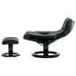 Stressless Large Chair and Ottoman in Paloma Black, , large