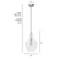 Hunter Maple Park 1-Light Pendant in Brushed Nickel, , large