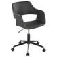 Lumisource Margarite Task Chair with Grey Faux Leather Cushion in Black, , large