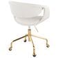 Lumisource Curvo Task Chair with White Cushion in Gold, , large