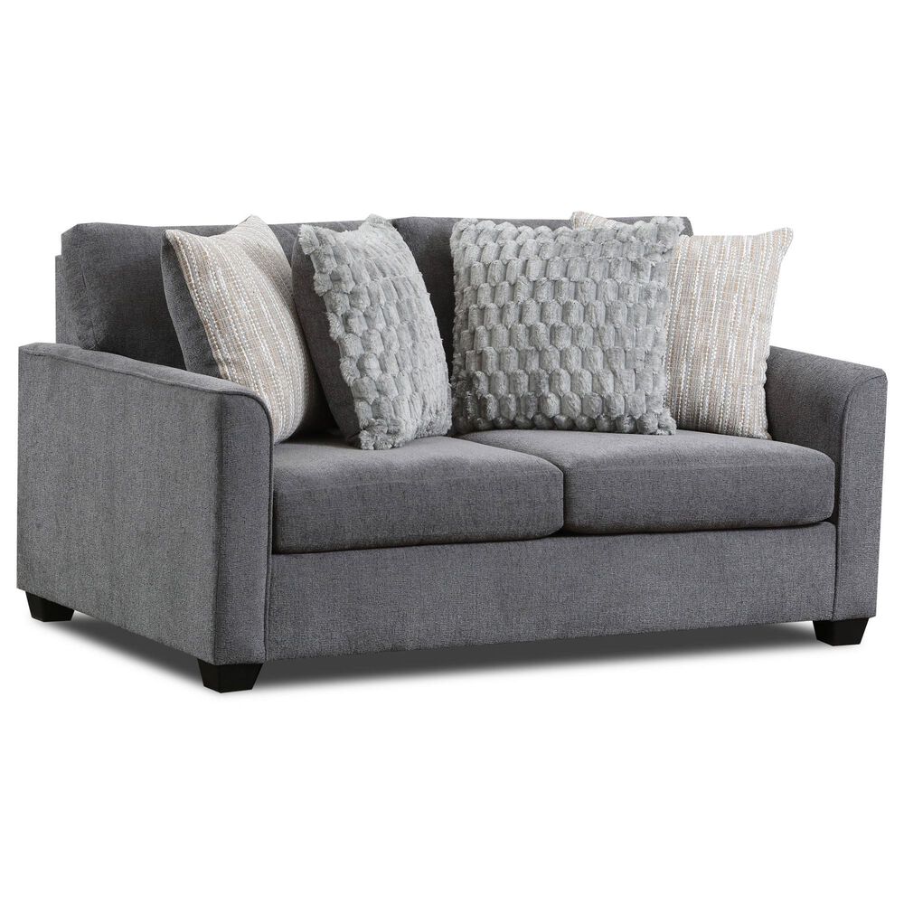 Northwestern Irving Stationary Loveseat in Charcoal, , large