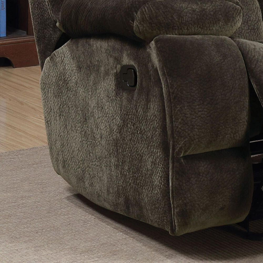 Furniture of America Hoyt 3-Piece Reclining Living Room Set in Brown, , large