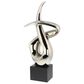 Maple and Jade 22" Abstract Sculpture in Silver and Black, , large