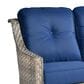 HOMLUX Outdoor Rattan Loveseat with Ergonomic in Navy Blue, , large