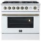 Forno Marco 36" Freestanding Gas Range in White, , large