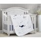 Oxford Baby Whale of a Time 3-Piece Baby Crib Nursery Bedding Set in White and Blue, , large