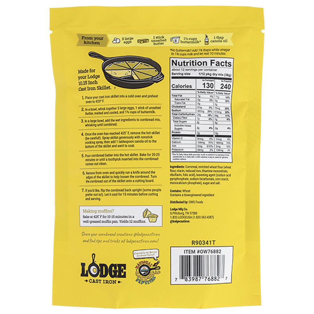 Lodge True Southern Skillet Cornbread Mix - True Southern, , large